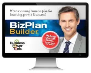BizPlanBuilder on screen